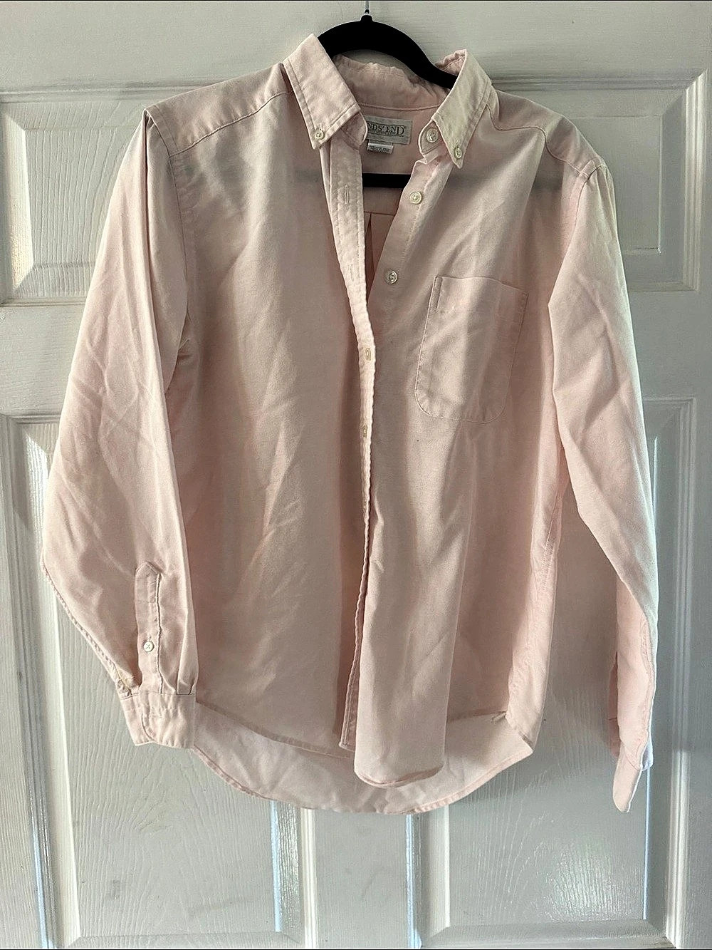 Lands' End Women's Button Down Shirt in Pink Size 10 Like New